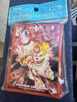 Pokemon Card Sleeves Terrastal Arcanine 64 pack - Japan - Image 1