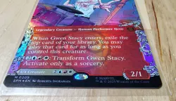 Gwen Stacy 0209 Borderless FOIL MTG Marvel's Spider-Man Ghost-Spider FRESH PULL - Image 2