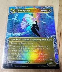 Gwen Stacy 0209 Borderless FOIL MTG Marvel's Spider-Man Ghost-Spider FRESH PULL - Image 4