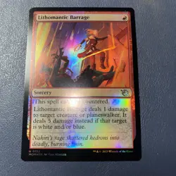 MTG Lithomantic Barrage March of the Machine 0152 Foil Uncommon - Image 1