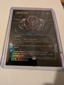 Chrome Mox Borderless Foil Mint Condition, Aetherdrift Sp Guests **FRESH RIP* - Image 2