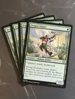 4x Dragon Sniper #0139 U [Tarkir: Dragonstorm] NF LP/NM - Image 1