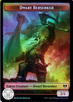 MTG Dwarf Berserker - Koma's Coil Token (12 // 7) | NM Foil | Kaldheim {KHM} - Image 1