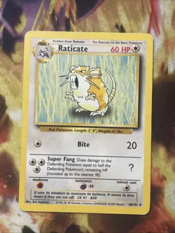 RATICATE - 40/102 - Base Set - Pokemon Card - Mp - Image 1