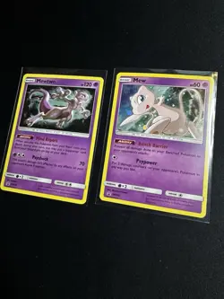 Mew Mewtwo Holo Promo #SM215 #SM214 2019 Black Star Hidden Fates TCG Card - Image 1