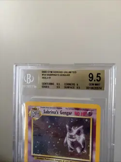 BGS 9.5 Pokemon TCG Sabrina's Ganger W/SWIRL Holo Rare Card 14/132 Gym Heroes - Image 3
