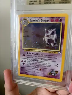 BGS 9.5 Pokemon TCG Sabrina's Ganger W/SWIRL Holo Rare Card 14/132 Gym Heroes - Image 4