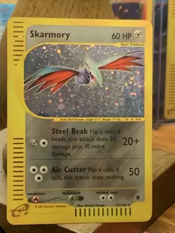 Pokemon TCG WOTC Card e-Series Skarmory Expedition Set Holo #27/165 LP - Image 2