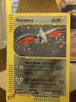 Pokemon TCG WOTC Card e-Series Skarmory Expedition Set Holo #27/165 LP - Image 3