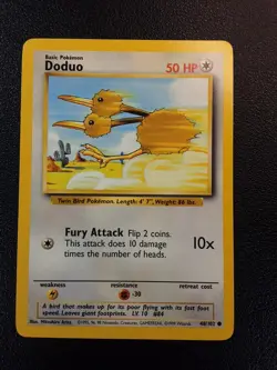 Pokemon Doduo Base Set 48/102 Mint 1999 Wotc - Image 1
