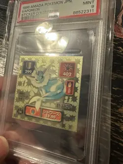 VAPOREON PSA 9 STICKER COLLECTION 1996 AMADA POKEMON JPN VINTAGE 🔥🔥🔥 - Image 3