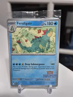 2024 Pokemon Illustration Contest Sealed Promo 3 Pack Feraligatr Pikachu Toxtric - Image 1