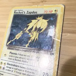 Pokemon TCG Rocket's Zapdos Holo Unlimited Gym Challenge WOTC 15/132 HP - Image 2