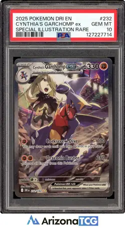 Pokemon 2025 Cynthia's Garchomp ex 232/182 SIR Destined Rivals GEM MINT PSA 10 - Image 1