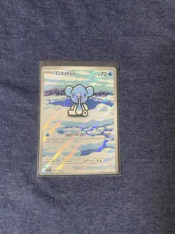 English Pokemon TCG Sv: Black Bolt Cubchoo Illustration Rare 109/086 NM/M - Image 1
