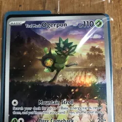 Teal Mask Ogerpon 123 Pokemon TCG: Twilight Masquerade Black Star Promo (Sealed) - Image 4