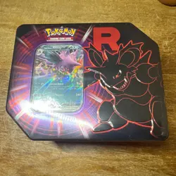 Brand New Pokemon TCG Team Rocket Tin - Nidoking Ex - Image 1