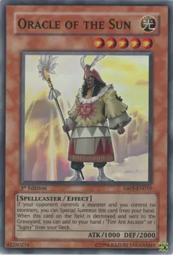 Yugioh Oracle Of The Sun ABPF-EN019 Super Rare NM - Image 1