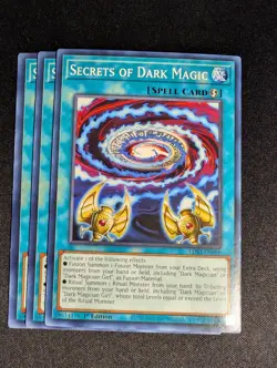 Yugioh - 3x Secrets of Dark Magic LDS3-EN096 1st Edition Common NM - Image 1
