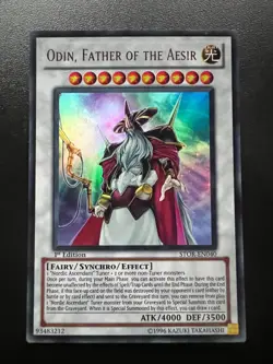 Odin, Father of the Aesir STOR-EN040 Ultra Rare 1st Edition Light Play+ Yugioh - Image 1