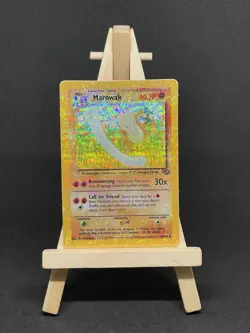 Marowak 52/130 Prism HOLO Base Set 2 Jungle Vending Golden Sticker Pokemon Card - Image 1