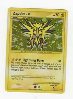2009 Zapdos 150/147 Pokemon Card Platinum Supreme Victors Holo MP (See Desc) - Image 1