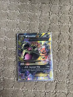 Pokemon TCG Mega M Tyranitar EX Holo Ultra Rare Card Ancient Origins 43/98 - Image 1