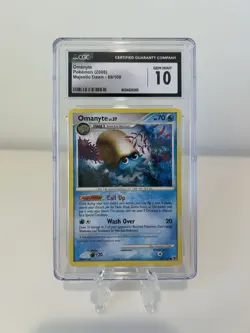 2008 Pokemon Omanyte Card CGC 10 Gem Mint Majestic Dawn 69/100 - Image 1
