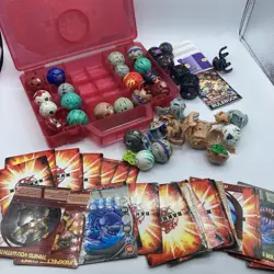 Bakugan Battle Brawlers Red Case Rulebook 34 balls 29 cards total Lot - Image 1