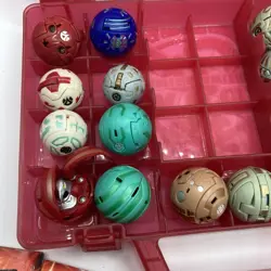 Bakugan Battle Brawlers Red Case Rulebook 34 balls 29 cards total Lot - Image 2