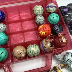 Bakugan Battle Brawlers Red Case Rulebook 34 balls 29 cards total Lot - Image 3