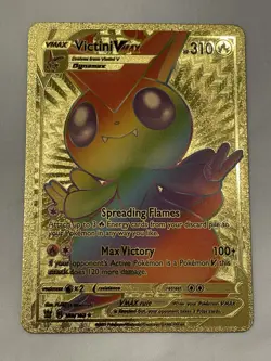 Victini VMAX 171/163 Rainbow HP310 - Gold Foil Fan Art Display Card - Image 1