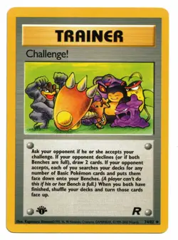 Pokemon Card: Challenge! 74/82 1st Edition Team Rocket Set Rare! NM - Image 1