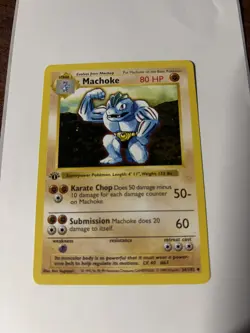 Machoke 34/102 Shadowless 1st Edition Base Set Pokemon Card Rare Vintage 💎💎 - Image 1
