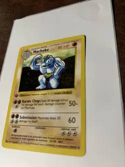 Machoke 34/102 Shadowless 1st Edition Base Set Pokemon Card Rare Vintage 💎💎 - Image 2