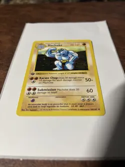 Machoke 34/102 Shadowless 1st Edition Base Set Pokemon Card Rare Vintage 💎💎 - Image 3