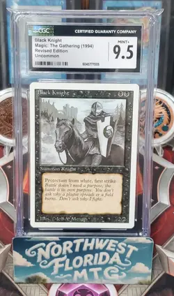 Graded MTG Card - CGC 9.5 - 3rd Edition (Revised) - Black Knight - Image 1