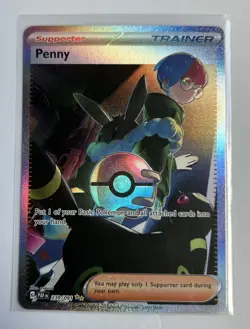Pokemon TCG Penny Holo Card 239/091 SV Paldean Fates - Image 1