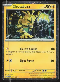 Pokemon TCG Miscellaneous Cards & Products #125/165 Electabuzz (Cosmos Holo)M NM - Image 1