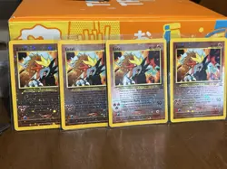 Pokemon Card - Entei #34 Black Star WOTC Movie Promo Reverse Holo (x4) LP-NM - Image 2