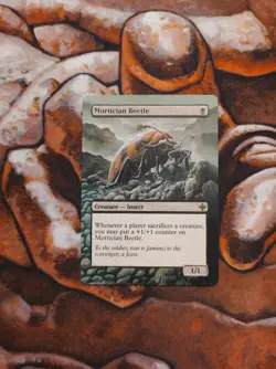 Magic the Gathering Mortician Beetle Hand Painted Unique Custom MTG Alter - Image 1
