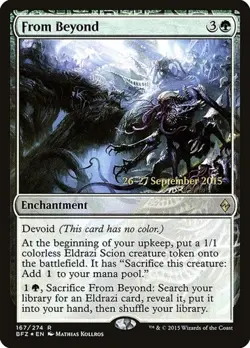 From Beyond - Foil Prerelease Promo Battle for Zendikar LP MTG - Image 1