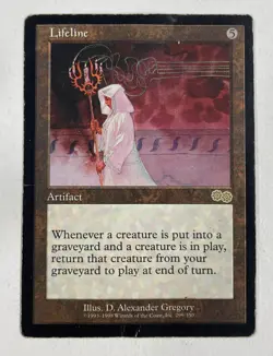Lifeline Urzas Saga HP Heavy Play MTG Magic The Gathering - Image 1