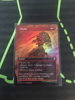 MTG Magic The Gathering Abrade Foil Borderless FDN Red Instant Damage Commander - Image 1