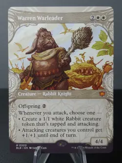 0300 Warren Warleader Borderless Magic The Gathering Bloomburrow - Image 1