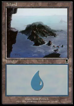 [1x] Island (335) - Foil Played, English Odyssey MTG Magic - Image 1