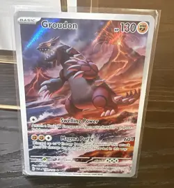 🔥Pokemon TCG Groudon 199/182 Illustration Rare Paradox Rift 2023 - Image 3