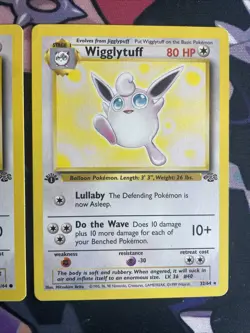 1st Edition Wigglytuff 32/64 and Jigglypuff 54/64 Jungle Set Pokemon TCG WOTC - Image 3