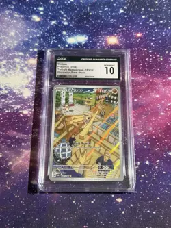 CGC 10 Timburr 183/167 Pokemon Twilight Masquerade Illustration Rare Alt Art - Image 1