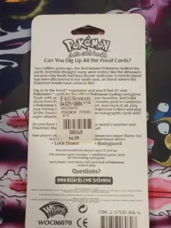 1999 Pokemon Fossil Blister Pack - Factory Sealed (Unopened) WOTC Zapdos - Image 2